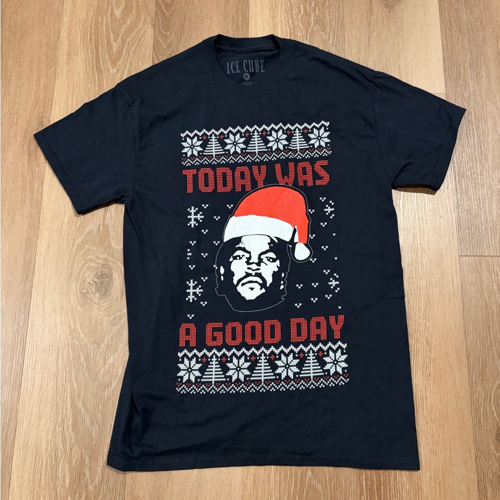 Ice Cube Today Was a Good Day Christmas Holiday T-shirt New Size Medium Men’s